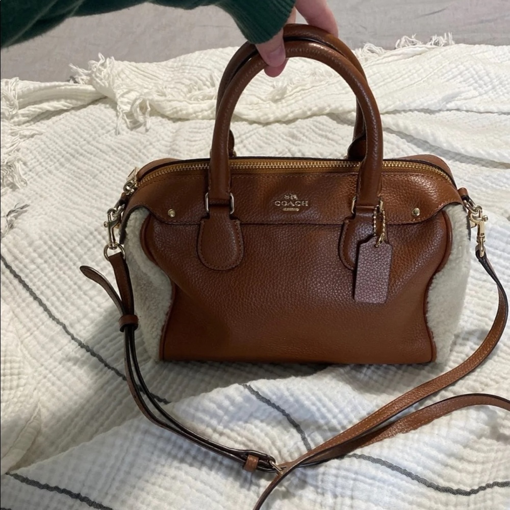 Coach Mini Bennett Sherpa Satchel Crossbody